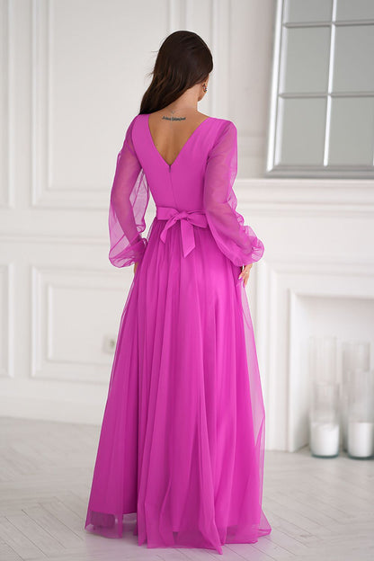  Long dress model 202459 Bicotone 